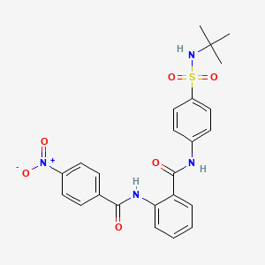 N-{4-[(tert-butylamino)sulfonyl]phenyl}-2-[(4-nitrobenzoyl)amino]benzamide