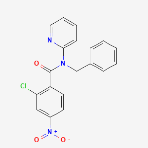 molecular formula C19H14ClN3O3 B11023034 N-benzyl-2-chloro-4-nitro-N-(pyridin-2-yl)benzamide 