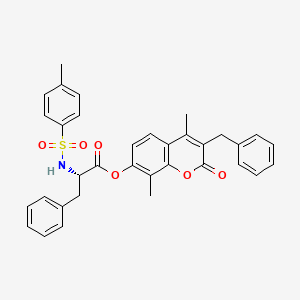 (3-benzyl-4,8-dimethyl-2-oxochromen-7-yl) (2S)-2-[(4-methylphenyl)sulfonylamino]-3-phenylpropanoate