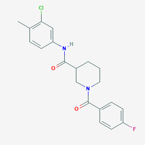 molecular formula C20H20ClFN2O2 B11023051 N-(3-chloro-4-methylphenyl)-1-[(4-fluorophenyl)carbonyl]piperidine-3-carboxamide 