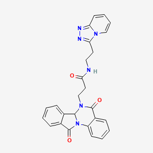 3-(5,11-dioxo-6a,11-dihydroisoindolo[2,1-a]quinazolin-6(5H)-yl)-N-[2-([1,2,4]triazolo[4,3-a]pyridin-3-yl)ethyl]propanamide