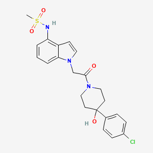 molecular formula C22H24ClN3O4S B11023065 N-(1-{2-[4-(4-chlorophenyl)-4-hydroxypiperidin-1-yl]-2-oxoethyl}-1H-indol-4-yl)methanesulfonamide 