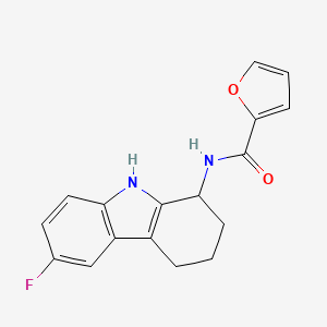 molecular formula C17H15FN2O2 B11023084 N-(6-fluoro-2,3,4,9-tetrahydro-1H-carbazol-1-yl)furan-2-carboxamide 