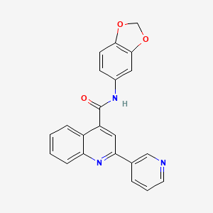 N-(1,3-benzodioxol-5-yl)-2-(pyridin-3-yl)quinoline-4-carboxamide