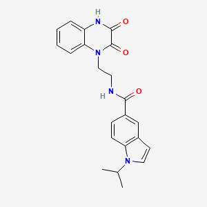 molecular formula C22H22N4O3 B11023112 N-[2-(3-hydroxy-2-oxoquinoxalin-1(2H)-yl)ethyl]-1-(propan-2-yl)-1H-indole-5-carboxamide 