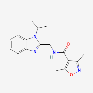 3,5-dimethyl-N-{[1-(propan-2-yl)-1H-benzimidazol-2-yl]methyl}-1,2-oxazole-4-carboxamide