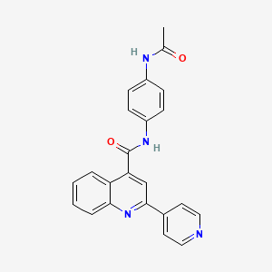 N-(4-acetamidophenyl)-2-(pyridin-4-yl)quinoline-4-carboxamide