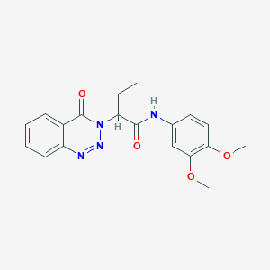 N-(3,4-dimethoxyphenyl)-2-(4-oxo-1,2,3-benzotriazin-3(4H)-yl)butanamide