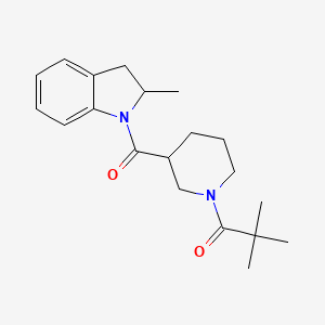 2,2-dimethyl-1-{3-[(2-methyl-2,3-dihydro-1H-indol-1-yl)carbonyl]piperidin-1-yl}propan-1-one