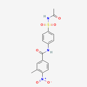 N-[4-(acetylsulfamoyl)phenyl]-3-methyl-4-nitrobenzamide