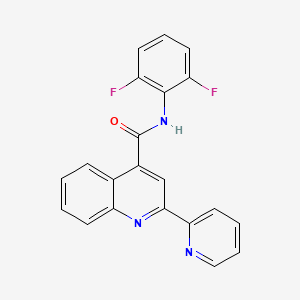 molecular formula C21H13F2N3O B11023220 N-(2,6-difluorophenyl)-2-(pyridin-2-yl)quinoline-4-carboxamide 