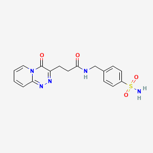 molecular formula C17H17N5O4S B11023226 3-(4-oxo-4H-pyrido[2,1-c][1,2,4]triazin-3-yl)-N-(4-sulfamoylbenzyl)propanamide 