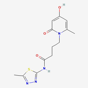 4-(4-hydroxy-6-methyl-2-oxopyridin-1(2H)-yl)-N-(5-methyl-1,3,4-thiadiazol-2-yl)butanamide