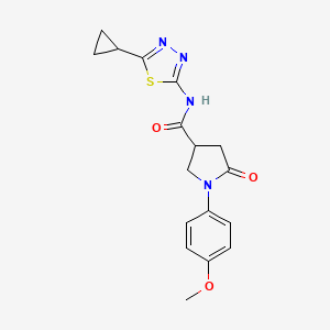 N-(5-cyclopropyl-1,3,4-thiadiazol-2-yl)-1-(4-methoxyphenyl)-5-oxopyrrolidine-3-carboxamide