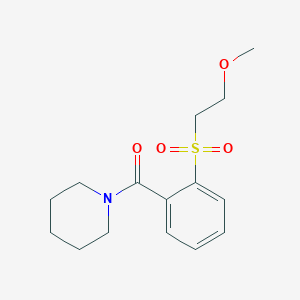 {2-[(2-Methoxyethyl)sulfonyl]phenyl}(piperidin-1-yl)methanone