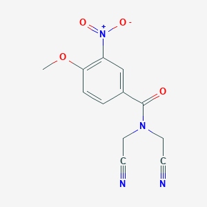 N,N-bis(cyanomethyl)-4-methoxy-3-nitrobenzamide