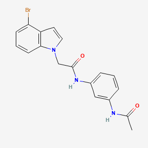 N-[3-(acetylamino)phenyl]-2-(4-bromo-1H-indol-1-yl)acetamide