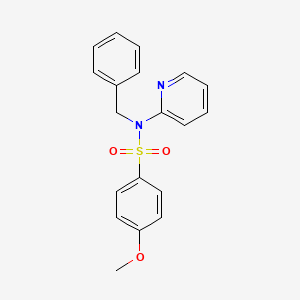 molecular formula C19H18N2O3S B11023387 N-benzyl-4-methoxy-N-pyridin-2-ylbenzenesulfonamide CAS No. 330467-02-2