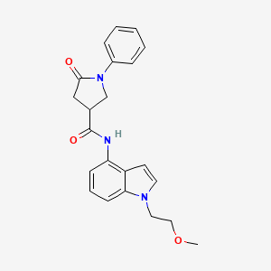 N-[1-(2-methoxyethyl)-1H-indol-4-yl]-5-oxo-1-phenylpyrrolidine-3-carboxamide