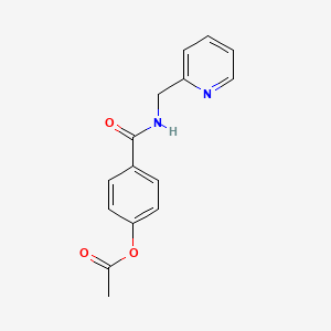 molecular formula C15H14N2O3 B11023399 4-[(Pyridin-2-ylmethyl)carbamoyl]phenyl acetate 