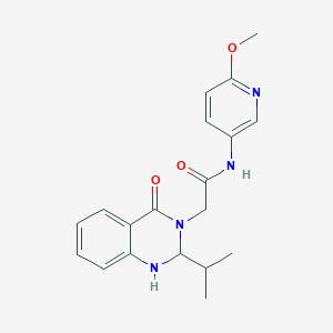 N-(6-methoxypyridin-3-yl)-2-[4-oxo-2-(propan-2-yl)-1,4-dihydroquinazolin-3(2H)-yl]acetamide