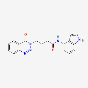 N-(1H-indol-4-yl)-4-(4-oxo-1,2,3-benzotriazin-3(4H)-yl)butanamide