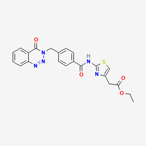 ethyl {2-[({4-[(4-oxo-1,2,3-benzotriazin-3(4H)-yl)methyl]phenyl}carbonyl)amino]-1,3-thiazol-4-yl}acetate