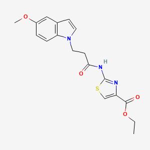 ethyl 2-{[3-(5-methoxy-1H-indol-1-yl)propanoyl]amino}-1,3-thiazole-4-carboxylate