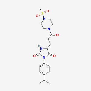 5-{3-[4-(Methylsulfonyl)piperazin-1-yl]-3-oxopropyl}-3-[4-(propan-2-yl)phenyl]imidazolidine-2,4-dione