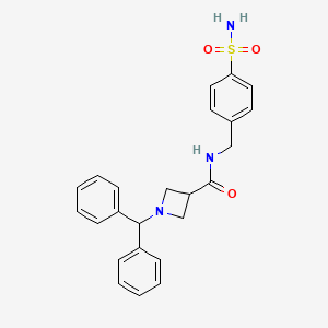 1-(diphenylmethyl)-N-(4-sulfamoylbenzyl)azetidine-3-carboxamide