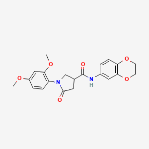 N-(2,3-dihydro-1,4-benzodioxin-6-yl)-1-(2,4-dimethoxyphenyl)-5-oxopyrrolidine-3-carboxamide