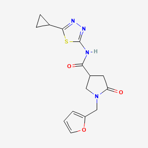 N-(5-cyclopropyl-1,3,4-thiadiazol-2-yl)-1-(furan-2-ylmethyl)-5-oxopyrrolidine-3-carboxamide