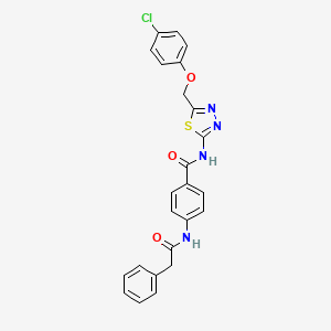 N-{5-[(4-chlorophenoxy)methyl]-1,3,4-thiadiazol-2-yl}-4-[(phenylacetyl)amino]benzamide