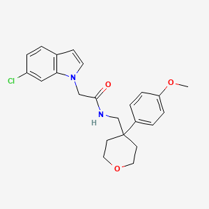 molecular formula C23H25ClN2O3 B11023462 2-(6-chloro-1H-indol-1-yl)-N-{[4-(4-methoxyphenyl)tetrahydro-2H-pyran-4-yl]methyl}acetamide 