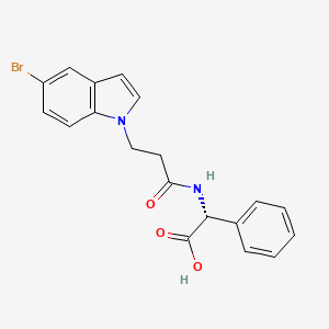 molecular formula C19H17BrN2O3 B11023466 (2R)-{[3-(5-bromo-1H-indol-1-yl)propanoyl]amino}(phenyl)ethanoic acid 