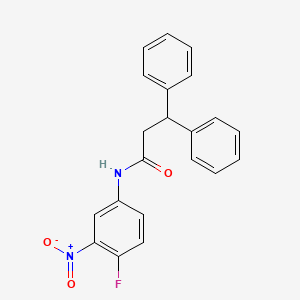 N-(4-fluoro-3-nitrophenyl)-3,3-diphenylpropanamide