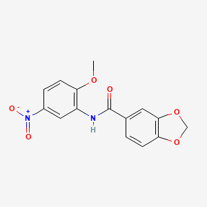 molecular formula C15H12N2O6 B11023503 N-(2-methoxy-5-nitrophenyl)-1,3-benzodioxole-5-carboxamide 