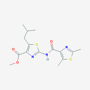 Methyl 2-{[(2,5-dimethyl-1,3-thiazol-4-yl)carbonyl]amino}-5-(2-methylpropyl)-1,3-thiazole-4-carboxylate