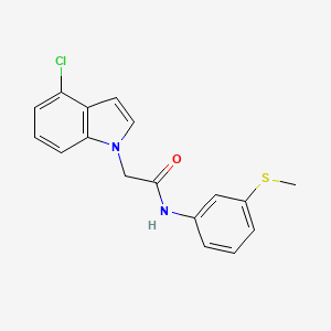 2-(4-chloro-1H-indol-1-yl)-N-[3-(methylsulfanyl)phenyl]acetamide