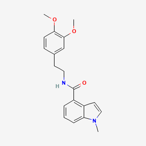 molecular formula C20H22N2O3 B11023556 N-[2-(3,4-dimethoxyphenyl)ethyl]-1-methyl-1H-indole-4-carboxamide 