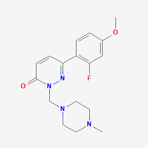 6-(2-fluoro-4-methoxyphenyl)-2-[(4-methylpiperazin-1-yl)methyl]pyridazin-3(2H)-one