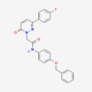 molecular formula C25H20FN3O3 B11023560 N-[4-(benzyloxy)phenyl]-2-[3-(4-fluorophenyl)-6-oxopyridazin-1(6H)-yl]acetamide 