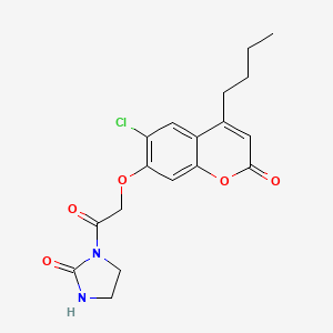 1-{[(4-butyl-6-chloro-2-oxo-2H-chromen-7-yl)oxy]acetyl}imidazolidin-2-one