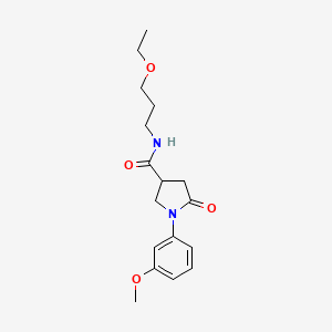 N-(3-ethoxypropyl)-1-(3-methoxyphenyl)-5-oxopyrrolidine-3-carboxamide