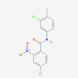 4-chloro-N-(3-chloro-4-methylphenyl)-2-nitrobenzamide