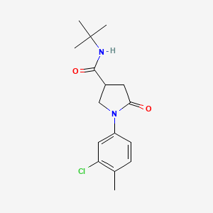 N-tert-butyl-1-(3-chloro-4-methylphenyl)-5-oxopyrrolidine-3-carboxamide