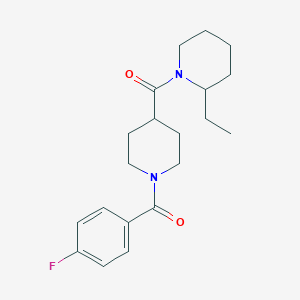 (2-Ethylpiperidin-1-yl){1-[(4-fluorophenyl)carbonyl]piperidin-4-yl}methanone