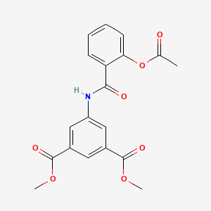 molecular formula C19H17NO7 B11023613 Dimethyl 5-({[2-(acetyloxy)phenyl]carbonyl}amino)benzene-1,3-dicarboxylate 