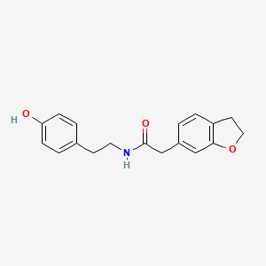 2-(2,3-dihydro-1-benzofuran-6-yl)-N-[2-(4-hydroxyphenyl)ethyl]acetamide