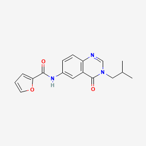 molecular formula C17H17N3O3 B11023691 N-[3-(2-methylpropyl)-4-oxo-3,4-dihydroquinazolin-6-yl]furan-2-carboxamide 